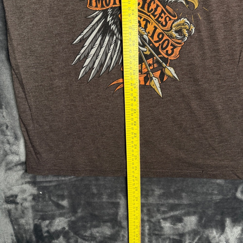 Harley-Davidson Graphic T-Shirt Mens Medium Brown Taboo Alexandria LA 7048 - Picture 4 of 7